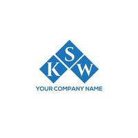 concepto de logotipo de letra de iniciales creativas ksw. diseño de la letra ksw. Diseño del logotipo de la letra ksw sobre fondo blanco. concepto de logotipo de letra de iniciales creativas ksw. diseño de letras ksw. vector