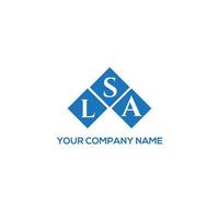 diseño de logotipo de letra lsa sobre fondo blanco. Concepto de logotipo de letra de iniciales creativas de lsa. diseño de letra lsa. vector