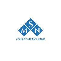 MSN letter logo design on white background. MSN creative initials letter logo concept. MSN letter design. vector
