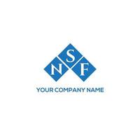 NSF creative initials letter logo concept. NSF letter design.NSF letter logo design on white background. NSF creative initials letter logo concept. NSF letter design. vector