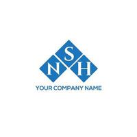 . concepto de logotipo de letra de iniciales creativas nsh. nsh letter design.nsh letter logo design sobre fondo blanco. concepto de logotipo de letra de iniciales creativas nsh. diseño de carta nsh. vector