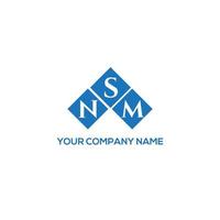 NSM letter logo design on white background. NSM creative initials letter logo concept. NSM letter design. vector