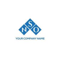 NSO letter logo design on white background. NSO creative initials letter logo concept. NSO letter design. vector