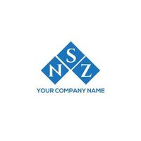 NSZ letter logo design on white background. NSZ creative initials letter logo concept. NSZ letter design. vector