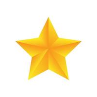 icono de estrella con color degradado dorado. vector