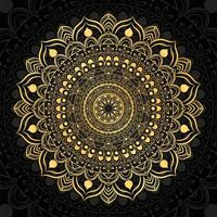 Luxury ornamental with golden mandala background vector