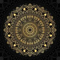 Luxury ornamental with golden mandala background vector