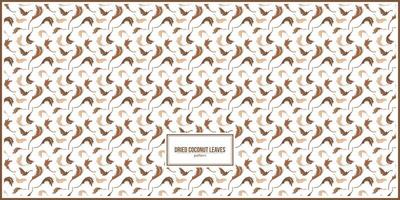 brown dried coconut leaves pattern vector