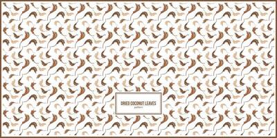 brown dried coconut leaves pattern vector