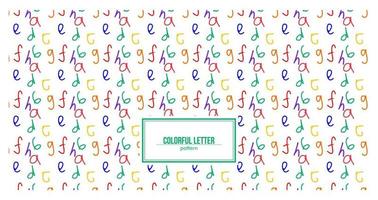 colorful letters pattern with the first 7 letters of the alphabet vector