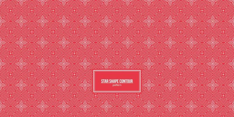 star shape contour pattern with red background