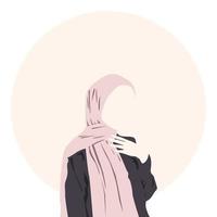 Beautiful Muslim woman wearing hijab. vector