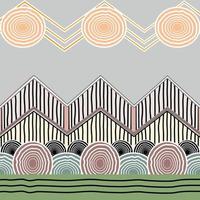 patrón de vectores coloridos en estilo tribal. fondo dibujado a mano sin costuras navajo mohemia pastel geometría arte fondo impresión papel pintado tela diseño inca tribal vector patrón. lindo patrón de tela.