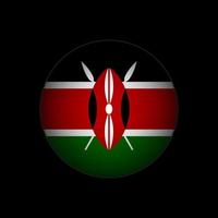 país Kenia. bandera de Kenia ilustración vectorial vector