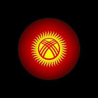 Country Kyrgyzstan. Kyrgyzstan flag. Vector illustration.
