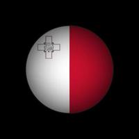 Country Malta. Malta flag. Vector illustration.