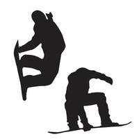 Snowboarding silhouette art vector