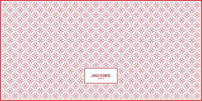 lovely flowers pattern with dominant red color vector