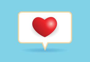 Heart shape social media, vector design.
