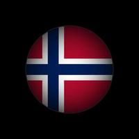 país noruega. bandera de noruega ilustración vectorial vector