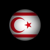 Country Northern Cyprus. Northern Cyprus flag. Vector illustration.