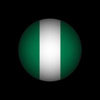 Country Nigeria. Nigeria flag. Vector illustration.