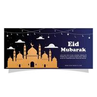 diseño de portada de redes sociales de eid mubarak vector