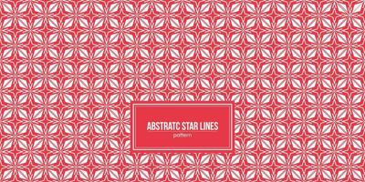 abstract star lines pattern with red background vector