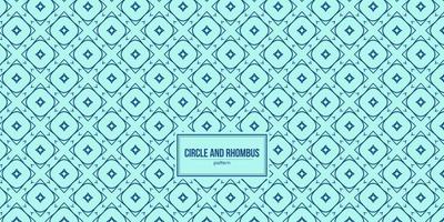 circle in the rhombus shape pattern vector