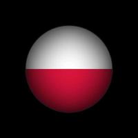 Country Poland. Poland flag. Vector illustration.