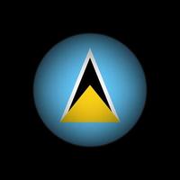 Country Saint Lucia. Saint Lucia flag. Vector illustration.