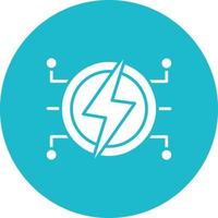 Smart Energy Glyph Circle Background Icon vector