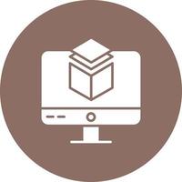 Augmented Reality Glyph Circle Background Icon vector