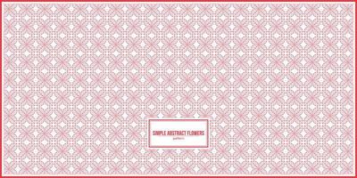 simple red abstract flowers pattern vector