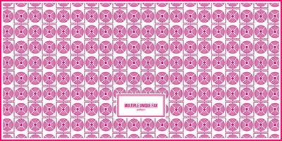 multiple shape of unique pink fan pattern vector