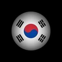 país corea del sur. bandera de corea del sur. ilustración vectorial vector