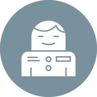 Man Glyph Circle Background Icon vector
