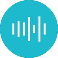 Singing Glyph Circle Background Icon vector