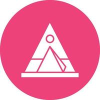 icono de fondo de círculo de glifo tipi vector