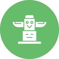 Totem Glyph Circle Background Icon vector