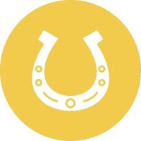 Horseshoe Glyph Circle Background Icon vector