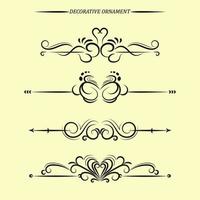 Decorative divider element style collection vector