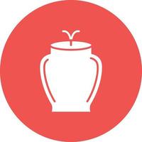 Vase Glyph Circle Background Icon vector