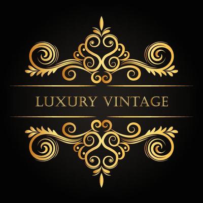 Elegant luxury vintage gold ornament decorative