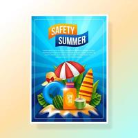 cartel de verano de seguridad vector