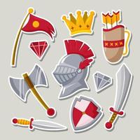 Medieval Sticker Collection vector