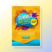 Summer Sale Poster Template vector