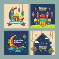 Ramadan Kareem Social Media Post vector