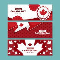 banner del día de canadá vector