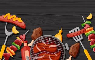 fondo de barbacoa de verano vector